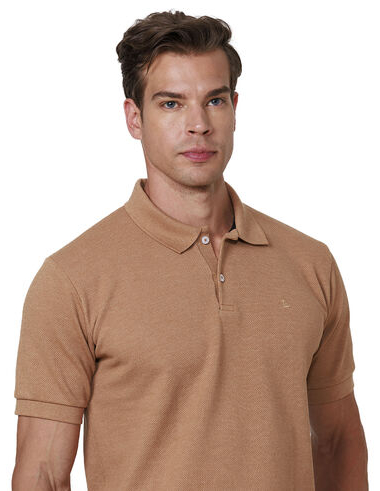 imagem de Polo Piquet Textura Coast Caramelo