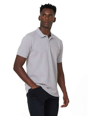 imagem de Polo Piquet Textura Coast Cinza