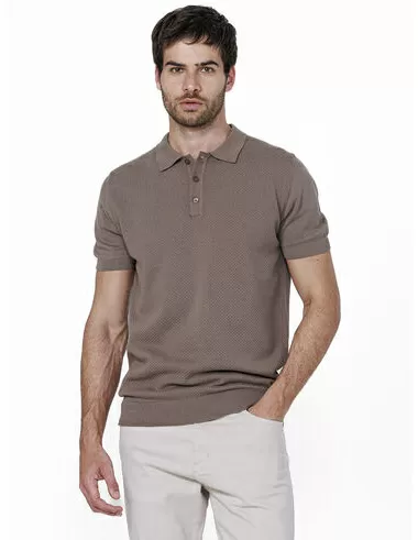 imagem de Polo Tricot Manga Curta Favo