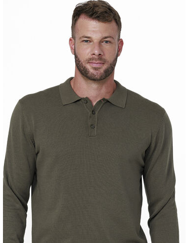 imagem de Polo Tricot Manga Longa Expresso Verde Musgo