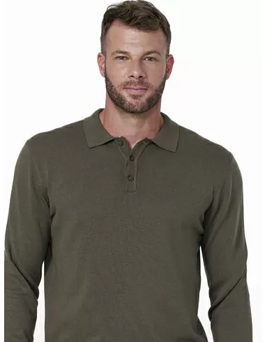 imagem de Polo Tricot Manga Longa Expresso Verde Musgo