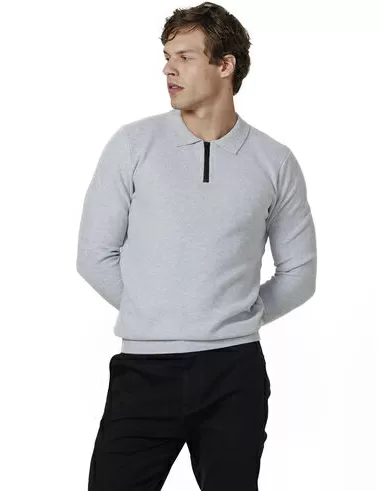 imagem de Polo Tricot Manga Longa Zíper