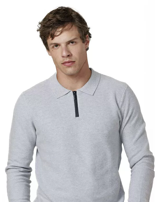 imagem do produto Polo Tricot Manga Longa Z�per