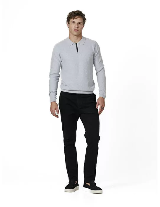 imagem do produto Polo Tricot Manga Longa Z�per