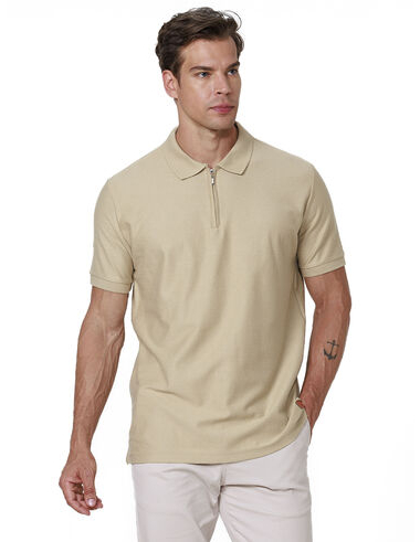 imagem de Polo Zíper Malha Sarja