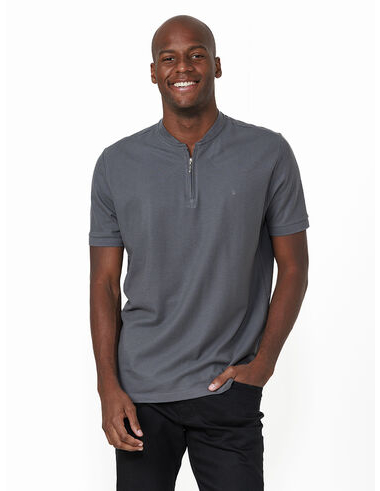 imagem de Polo Ziper Sport Grafite