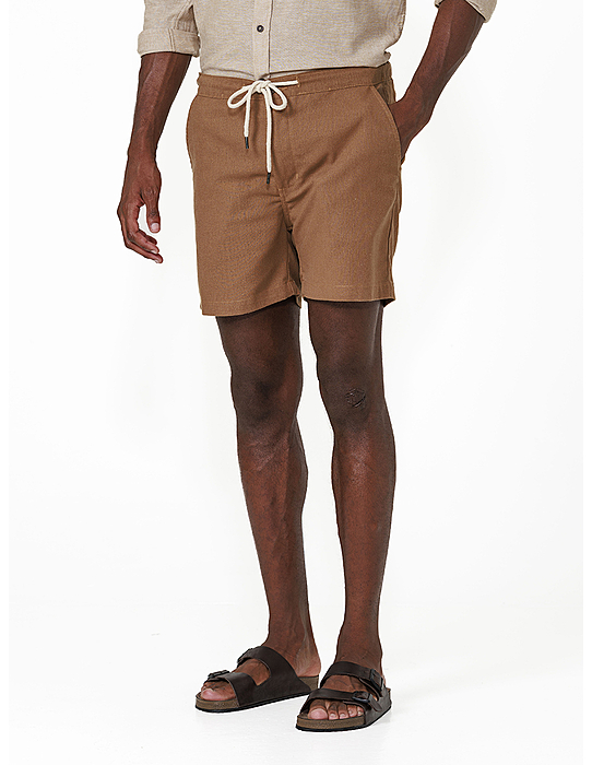 imagem de Short Chino Linho Pipa  Marrom