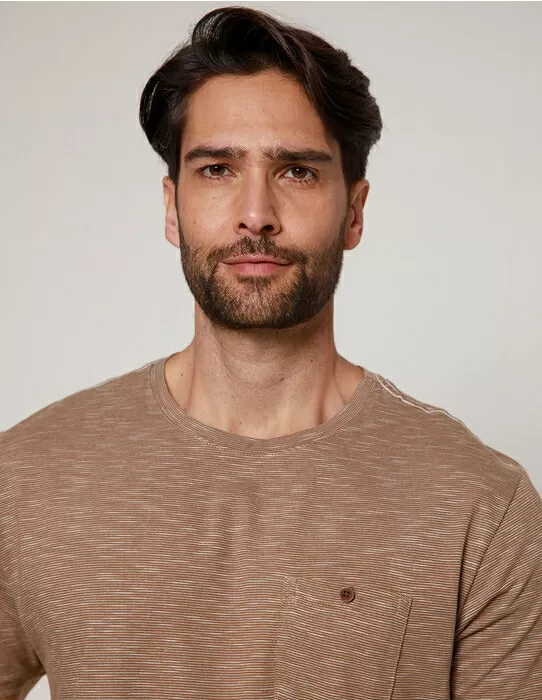 imagem do produto T-Shirt Fio Tinto Cappucino
