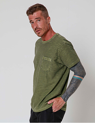 imagem de T-Shirt Flamê Básica Stone Verde Oliva