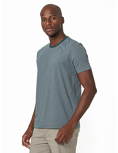 imagem de T-Shirt Listra Classic Verde Escuro