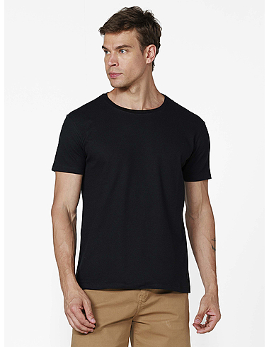 imagem de T-shirt Malha Favo Preto