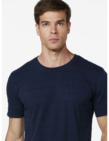imagem de T-Shirt Malha Favo Stripes Navy
