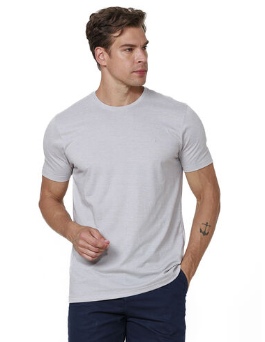imagem de T-shirt Malha Mouline Cinza Claro