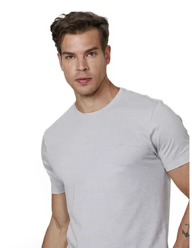 imagem de T-shirt Malha Mouline Cinza Claro