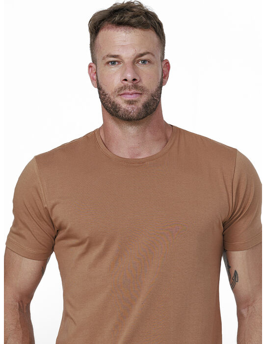 imagem de T-shirt Malha Pima Winter Caramelo