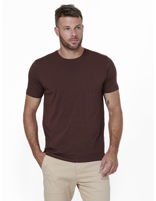 imagem de T-shirt Malha Pima Winter Marrom