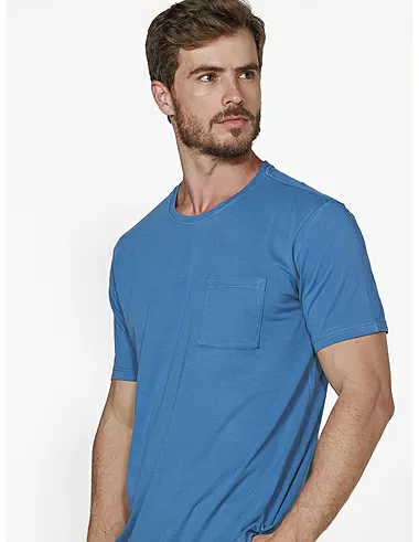 imagem de T-Shirt Malha Spot Azul