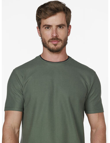imagem de T-Shirt Malha Vogue Verde Militar