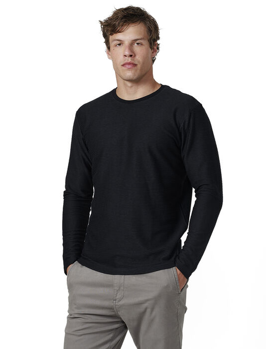 imagem de T-shirt Manga Longa Malha Jazz Preto