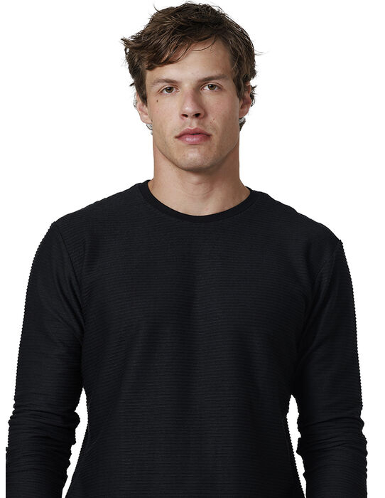 imagem de T-shirt Manga Longa Malha Jazz Preto