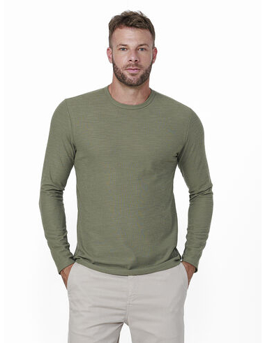 imagem de T-shirt Manga Longa Malha Strong Verde Militar