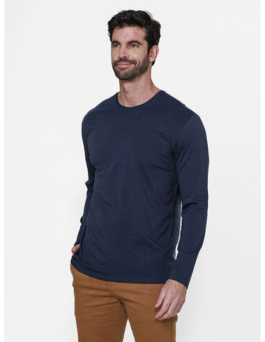 imagem de T-shirt  Manga Longa Pima  Marinho Profundo