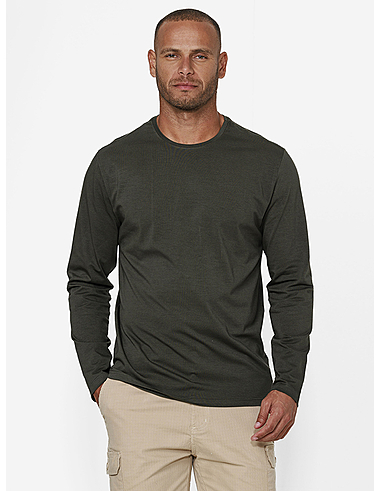 imagem de T-shirt  Manga Longa Pima  Verde Musgo