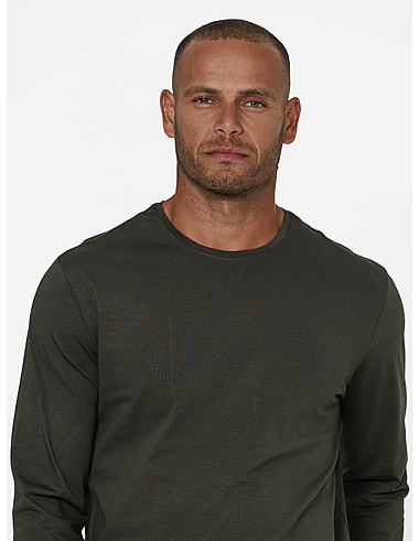 imagem de T-shirt  Manga Longa Pima  Verde Musgo