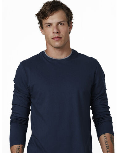 imagem de T-shirt Manga Longa Piquet Quick Azul Marinho