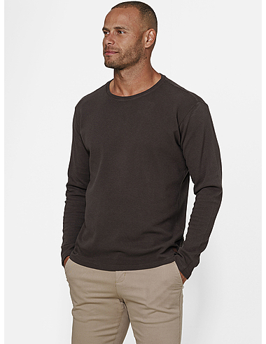 imagem de T-shirt  Manga Longa Quadrilê Maxi  Marrom