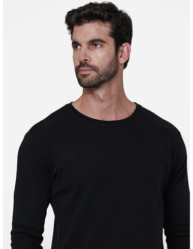 imagem de T-shirt  Manga Longa Quadrilê Maxi  Preto