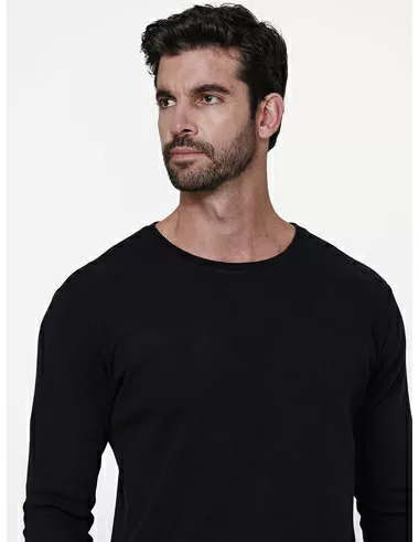 imagem de T-shirt  Manga Longa Quadril Maxi  Preto