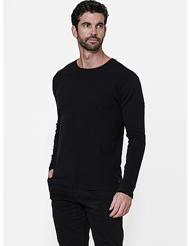 imagem de T-shirt  Manga Longa Quadrilê Maxi  Preto