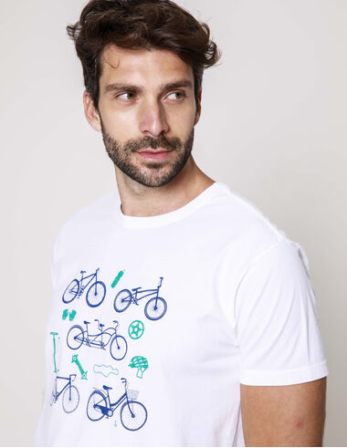 imagem de T-Shirt Multi Bikes Off White