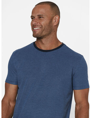 imagem de T-shirt Piquet Rope  Azul Marinho/Azul