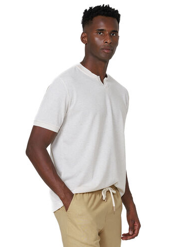imagem de T-shirt Relax Favo Linen Linho Natural