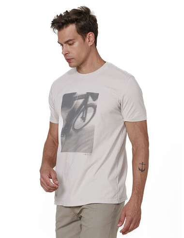 imagem de T-shirt Silk Frame Bike Areia