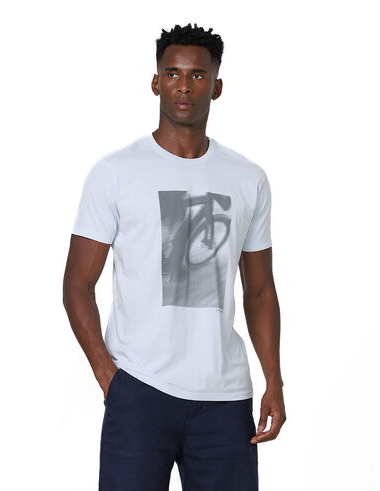 imagem de T-shirt Silk Frame Bike Azul Claro