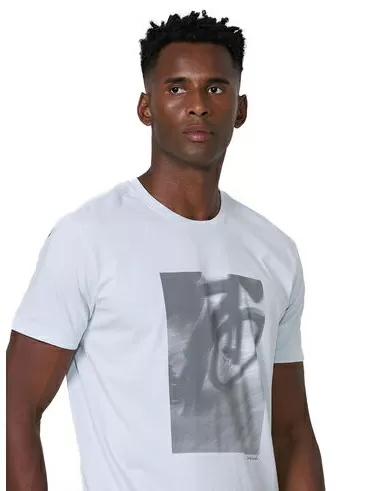 imagem de T-shirt Silk Frame Bike Azul Claro