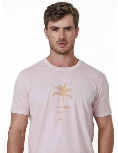 imagem de T-shirt Silk Palmeira Rosê