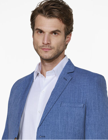 imagem de Terno Alfaiataria Oxfd Melange Azul Jeans