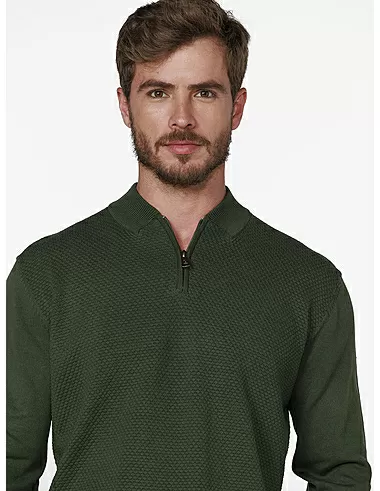imagem de Tricot Zíper Piquet Letônia